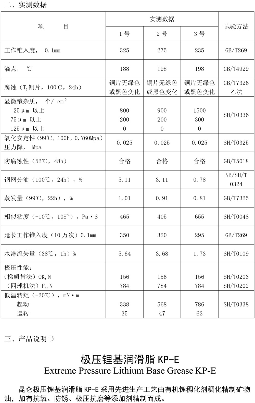 極壓鋰基潤滑脂KP-E產(chǎn)品資料-2